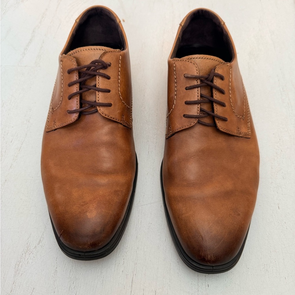 ECCO Melbourne Oxfords, Men's Leather Derby Shoe, size 46 (12-12.5 US) like new